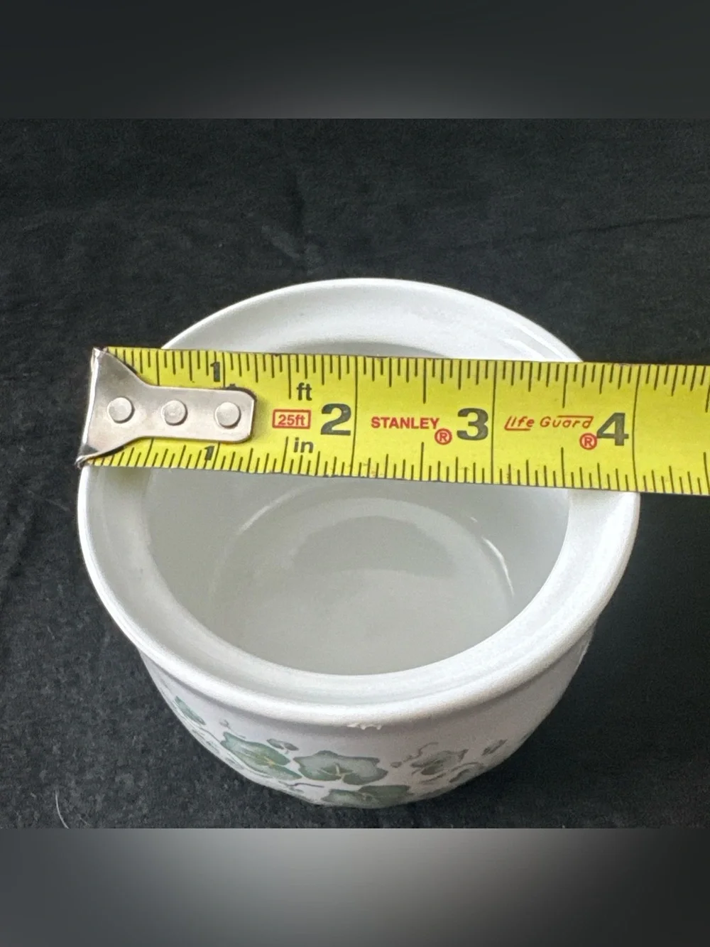 Corelle Coordinates Callaway Green Ivy Stoneware Sugar Bowl with Lid 4 1/2
